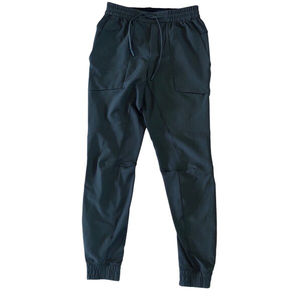 LULULEMON Athletic Jogger Pants Mens Drawstring Side Pockets Dark Green READ - Picture 1 of 8